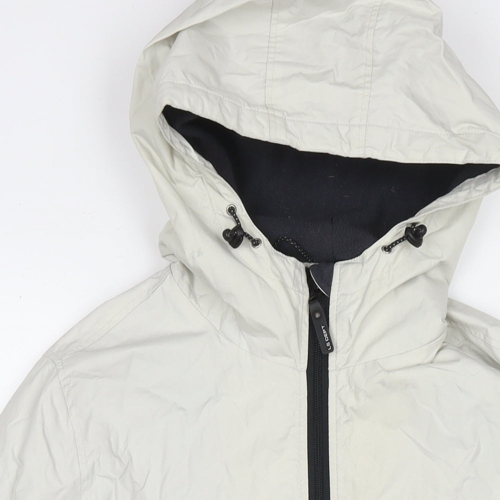 H&M Womens Ivory Jacket Size M Zip