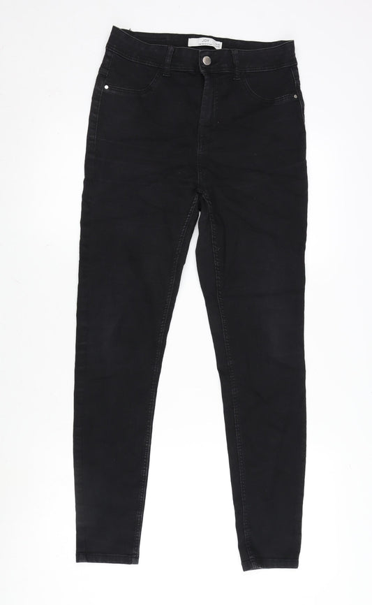 JDY Womens Black Cotton Blend Tapered Jeans Size 30 in L34 in Regular Zip