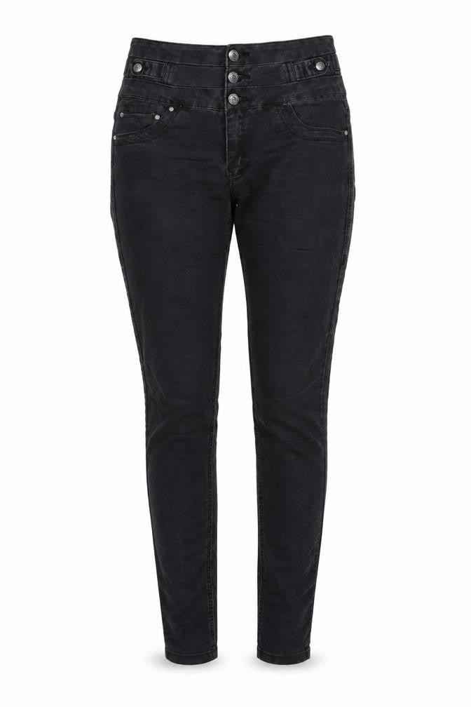 Denim & Co. Womens Grey Cotton Blend Skinny Jeans Size 8 L30.5 in Regular Zip