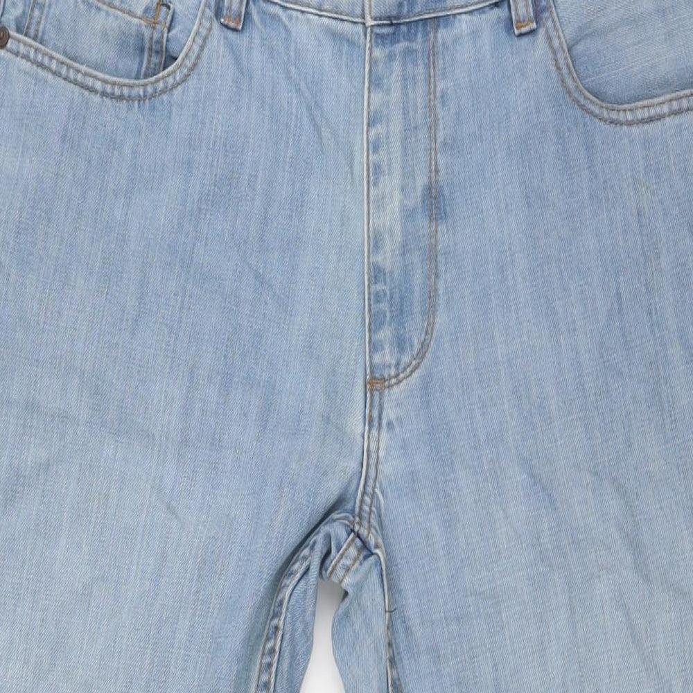 NEXT Mens Blue Cotton Straight Jeans Size 32 in L32 in Regular Button