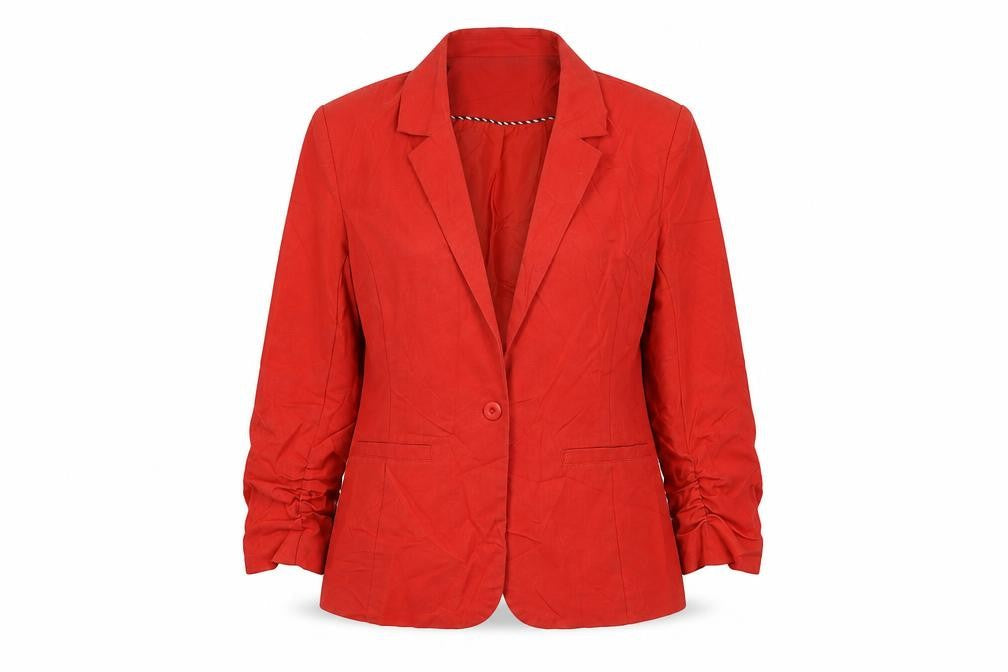 Fransa Womens Red Jacket Blazer Size 10 Button