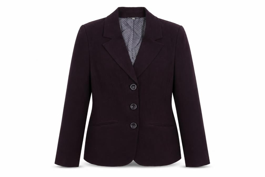 EWM Womens Purple Jacket Blazer Size 10 Button - Vintage