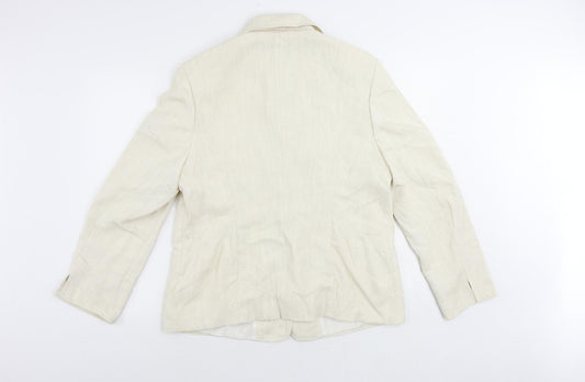 Marcona Womens Ivory Jacket Blazer Size 18 Button