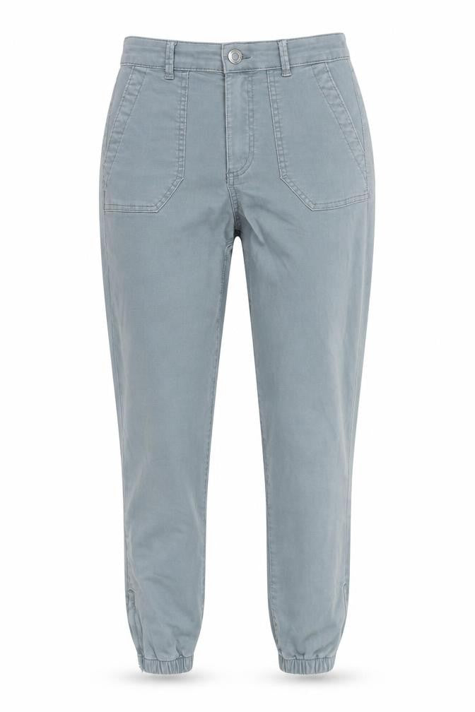 Marks and Spencer Womens Blue Cotton Tapered Jeans Size 6 L25 in Regular Zip - Ankle Zip