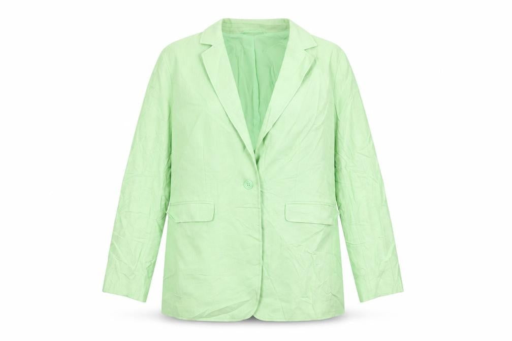 Marks & Spencer Womens Green Jacket Blazer Size 16 Button