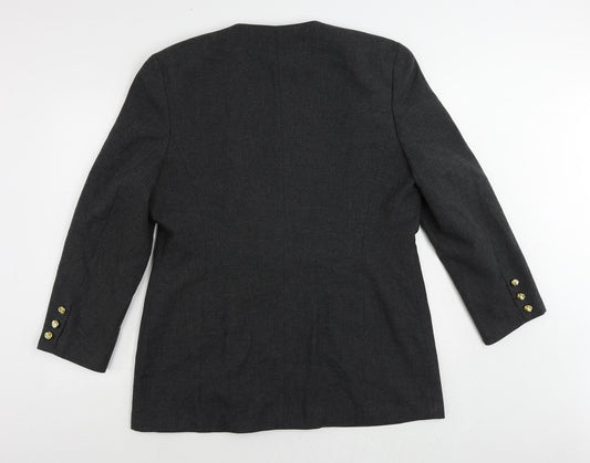 Richards Womens Grey Jacket Blazer Size 18 Button - Vintage