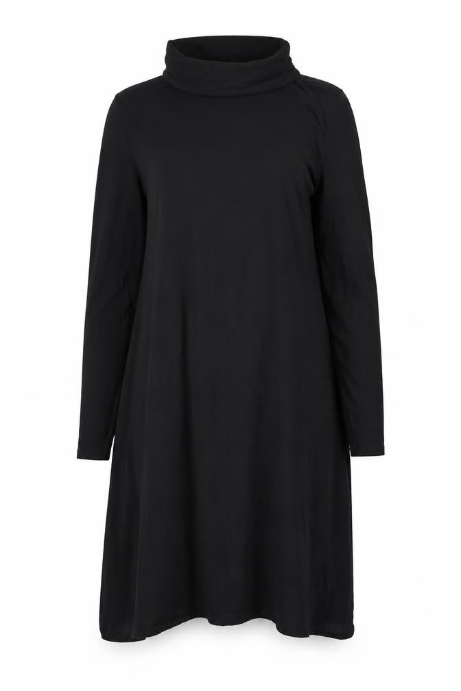 Lipsy Womens Black Viscose A-Line Size 8 Roll Neck Pullover