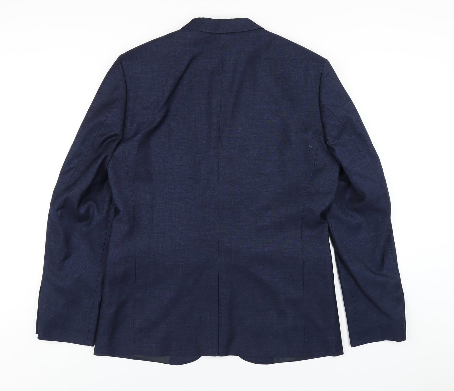 H&M Mens Blue Polyester Jacket Suit Jacket Size 42 Regular