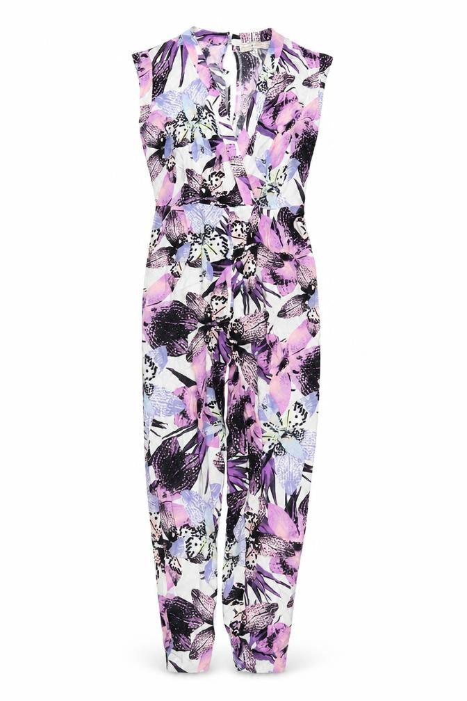 Dorothy Perkins Womens Multicoloured Floral Viscose Jumpsuit One-Piece Size 10 L29 in Zip