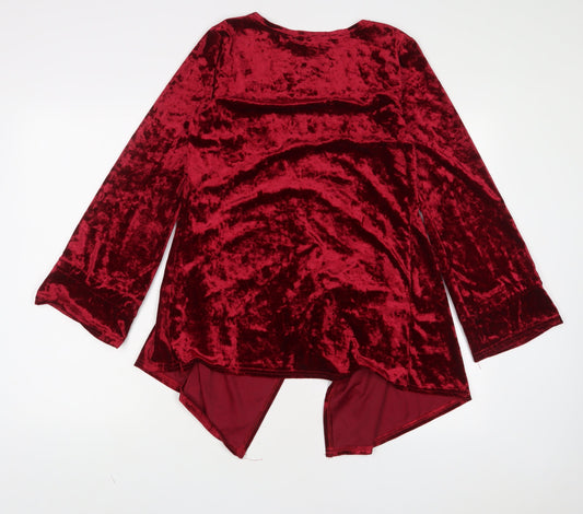 Jusdepm Womens Red Jacket Size S Tie - S/M