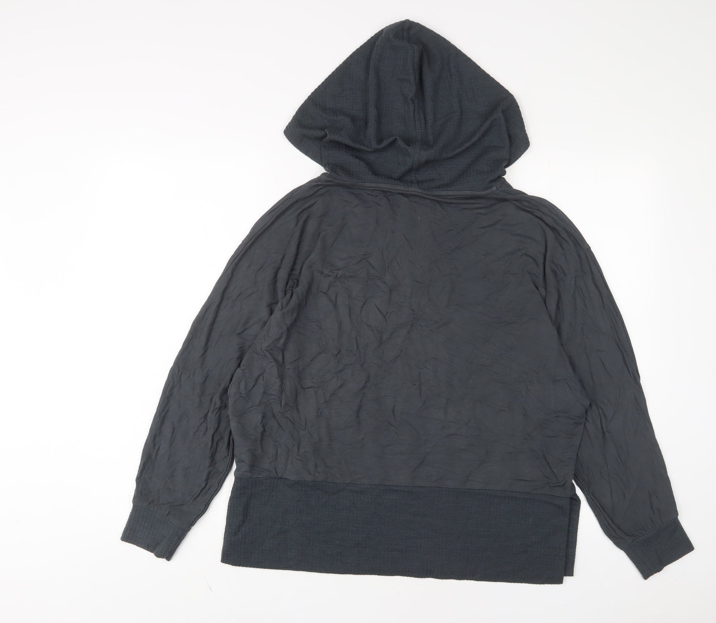 NEXT Womens Grey Viscose Pullover Hoodie Size 12 Pullover