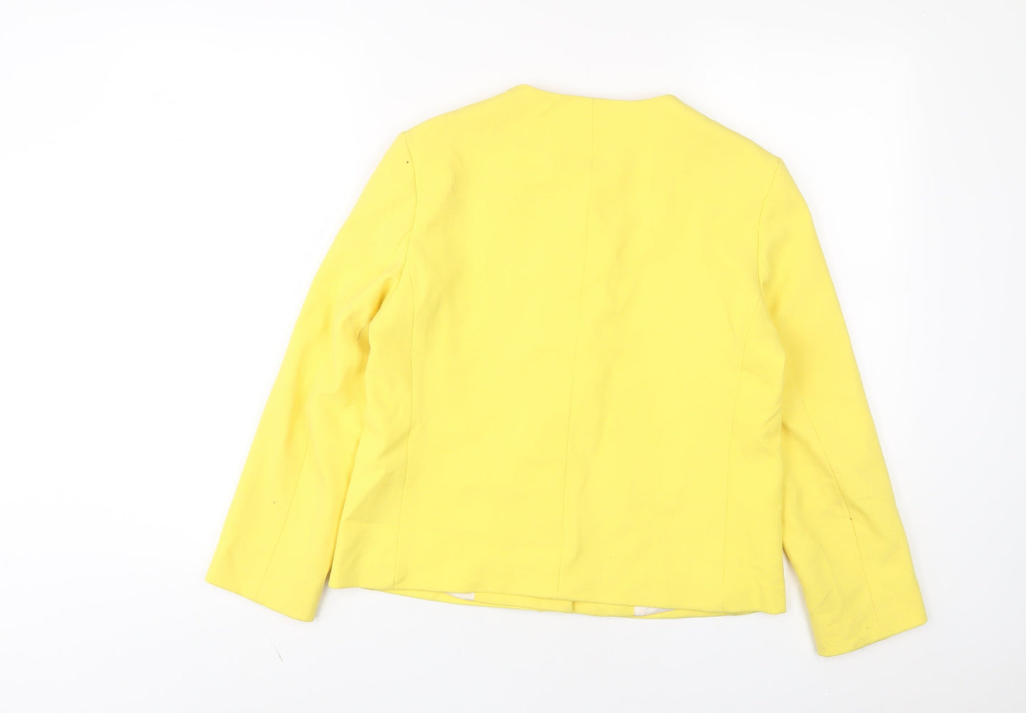 Zara Womens Yellow Jacket Size S Snap