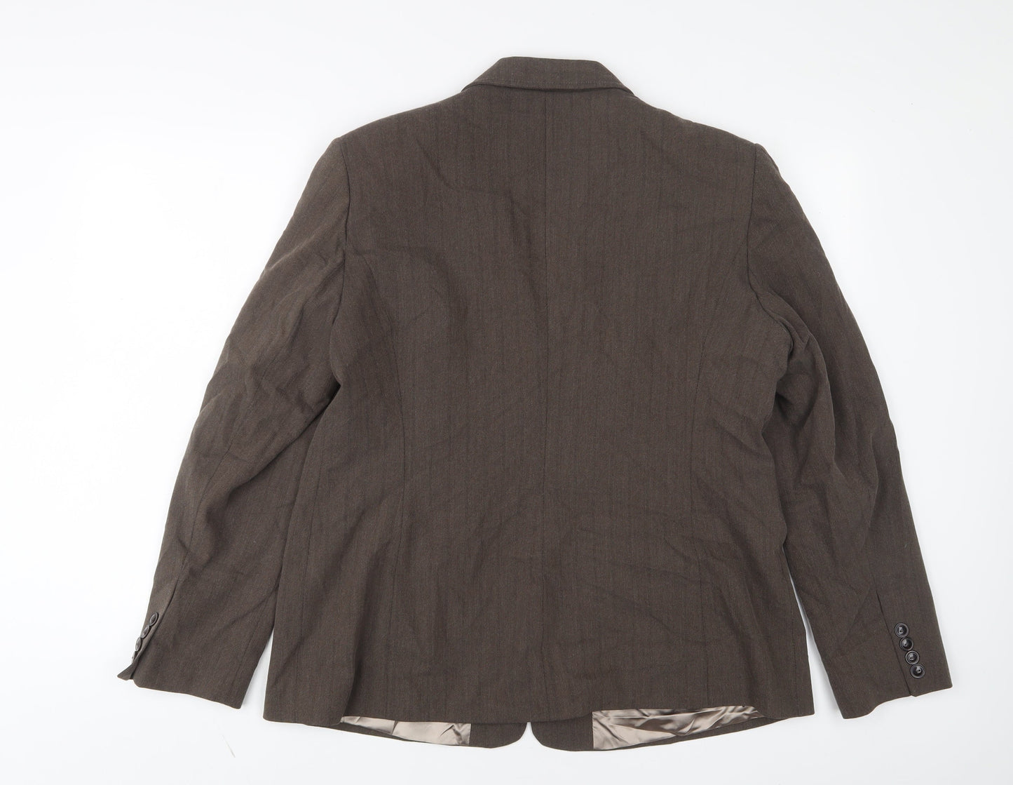 Debenhams Womens Brown Jacket Blazer Size 16 Button