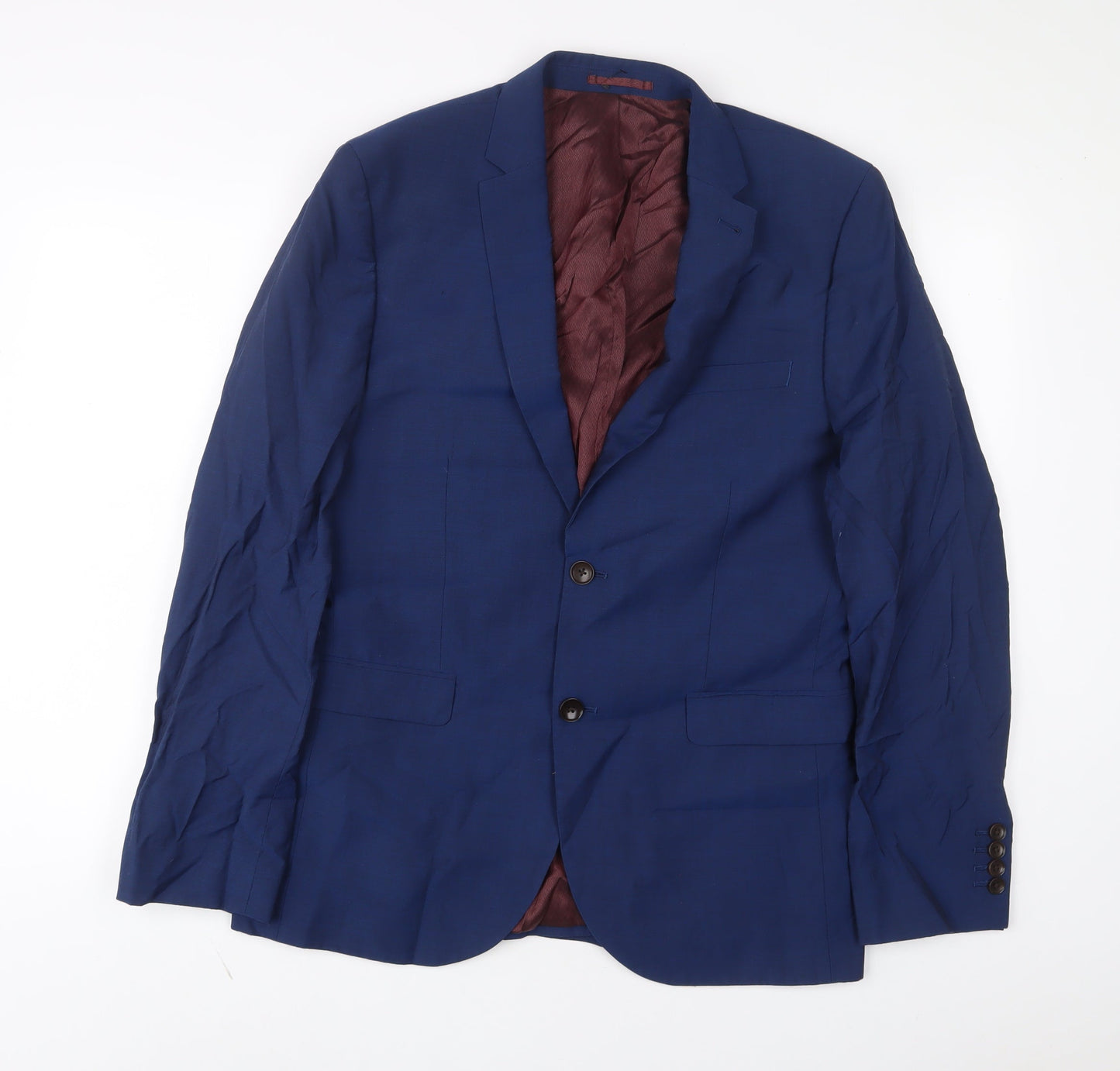 NEXT Mens Blue Wool Jacket Suit Jacket Size 42 Regular