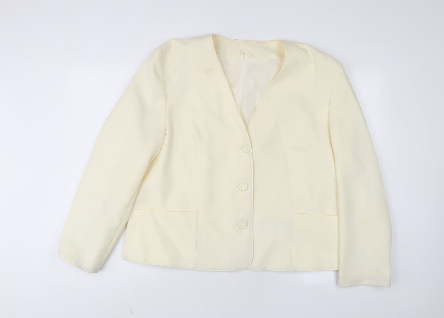 Debenhams Womens Ivory Jacket Size 18 Button