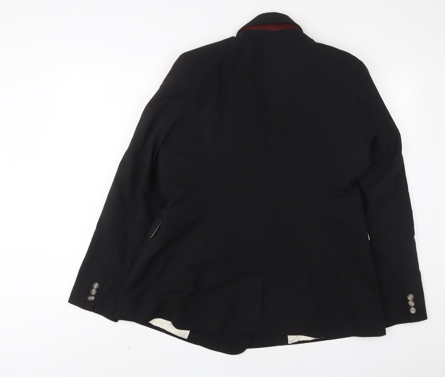 Topshop Womens Black Jacket Blazer Size 14 Button