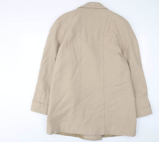 Essentials Womens Beige Jacket Coat Size 4 Button