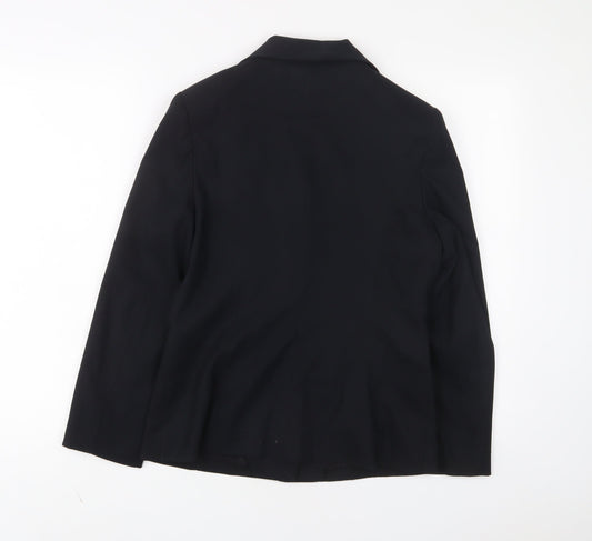 lambda Womens Black Jacket Blazer Size S Button