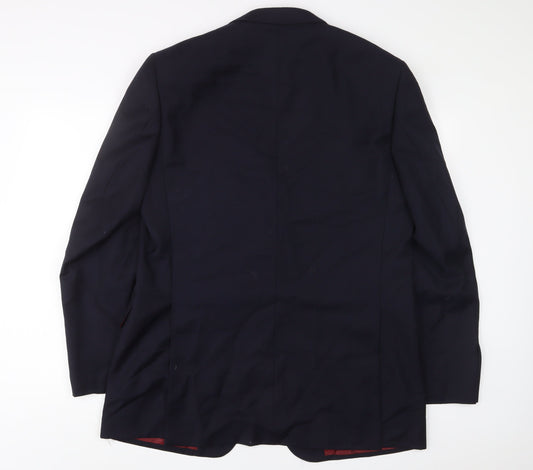 Marks and Spencer Mens Blue Wool Jacket Suit Jacket Size 42 Regular