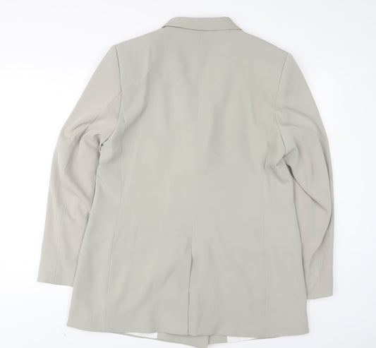 H&M Womens Green Jacket Blazer Size 16 Button