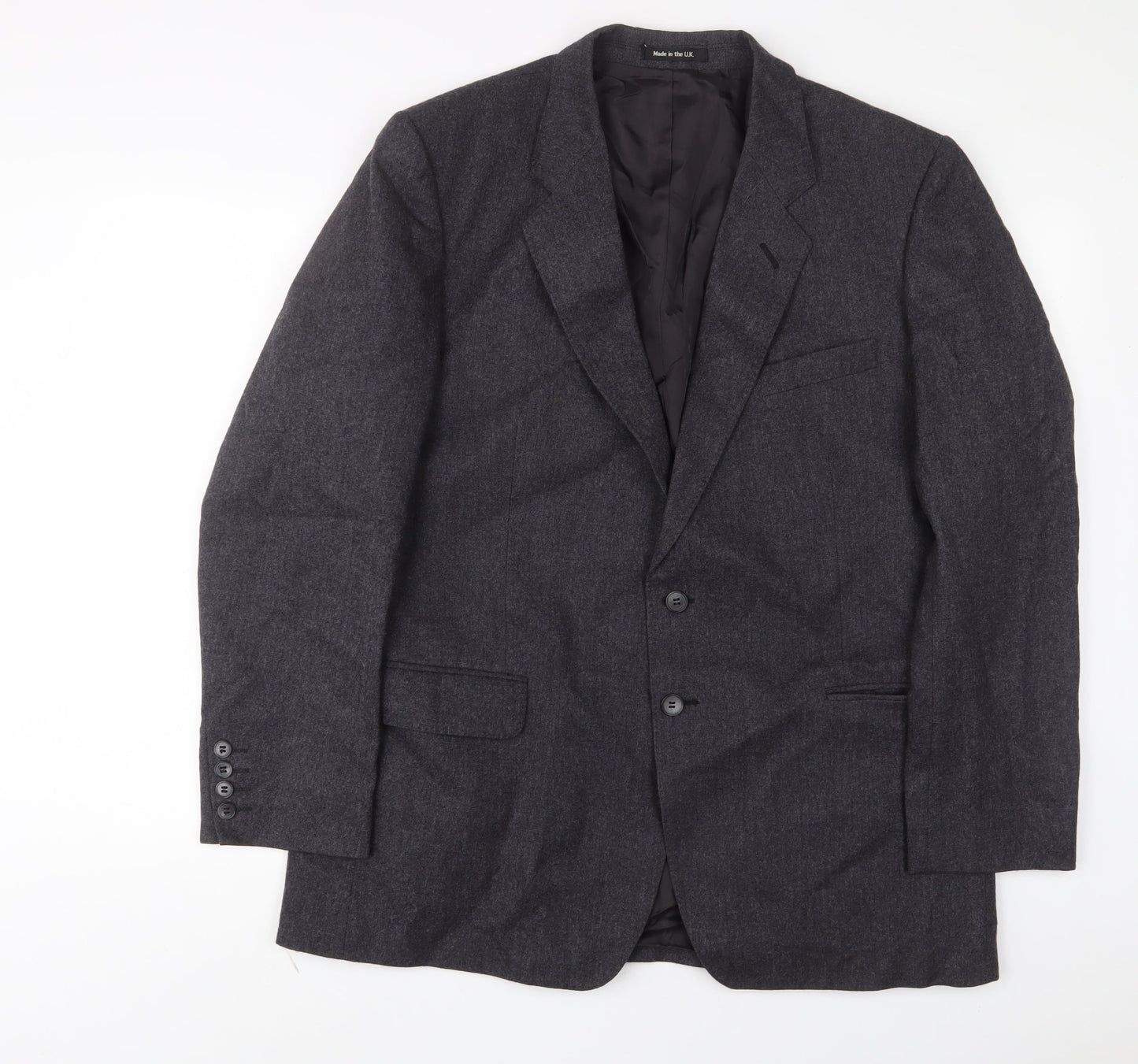 St Michael Mens Grey Wool Jacket Suit Jacket Size 42 Regular