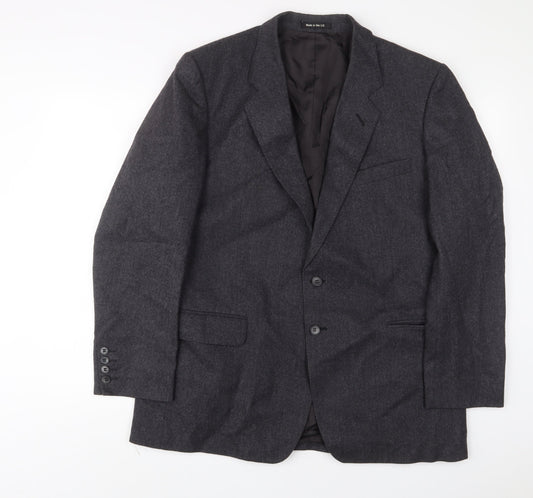 St Michael Mens Grey Wool Jacket Suit Jacket Size 42 Regular