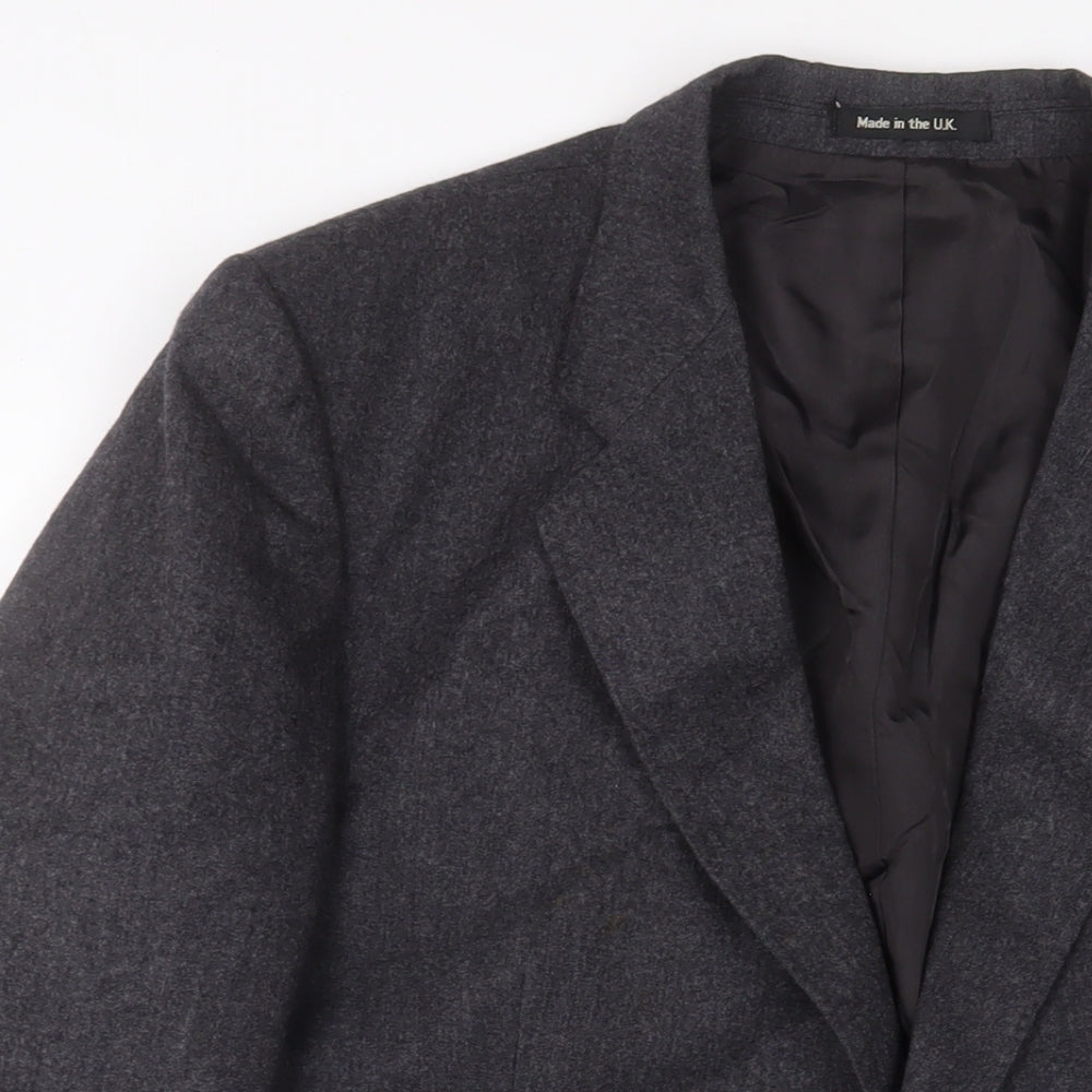 St Michael Mens Grey Wool Jacket Suit Jacket Size 42 Regular