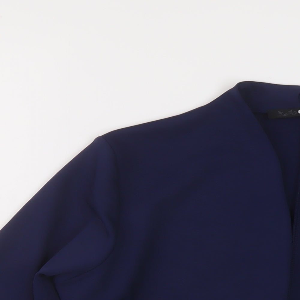 Quiz Womens Blue Jacket Blazer Size 10