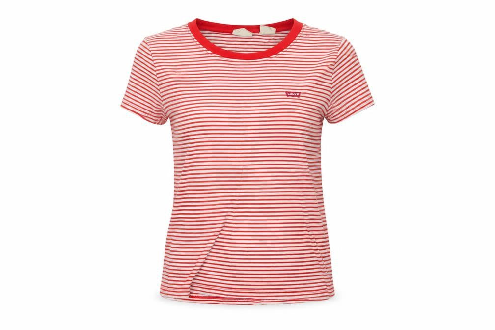 Womens UK Size XS Levi's Red Cotton T-Shirt