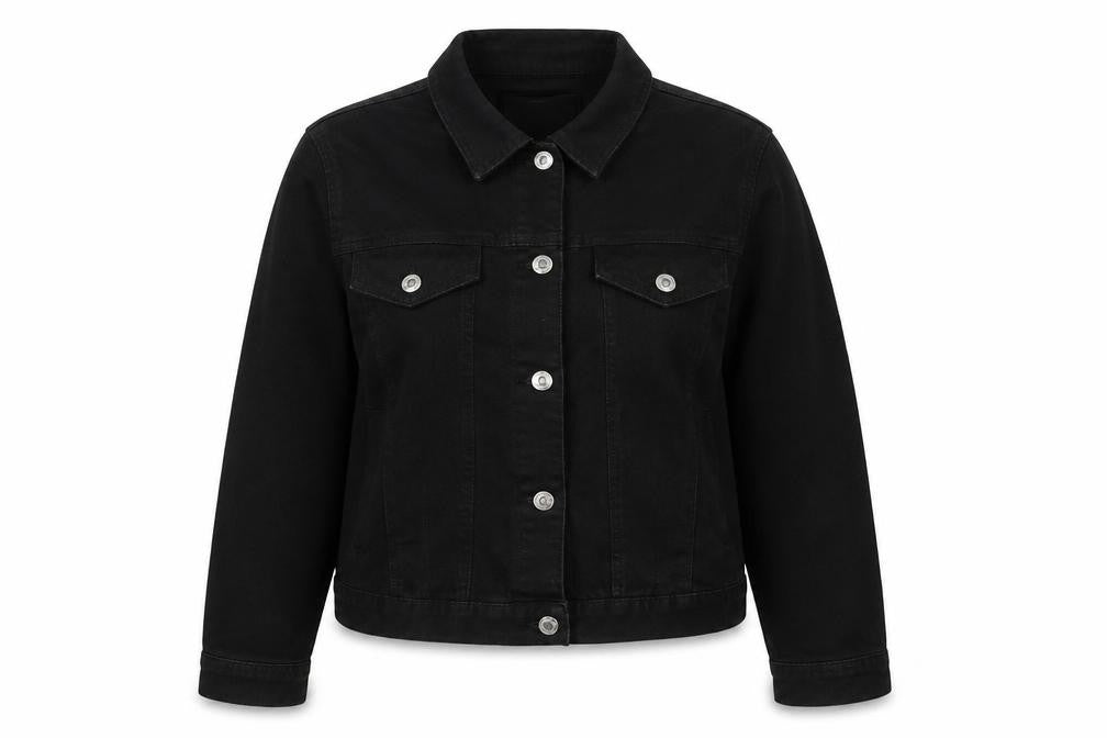 Mango Womens Black Jacket Size 2XL Button