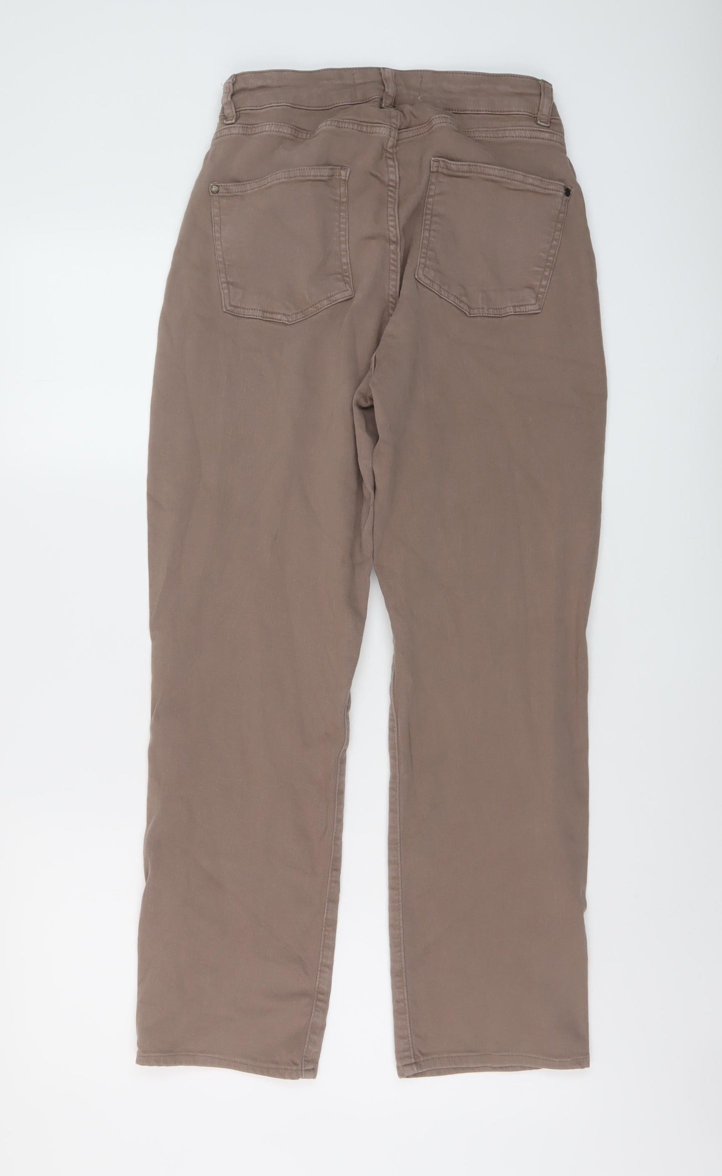 Dolcezza Womens Brown Cotton Straight Jeans Size 8 L27 in Regular Button