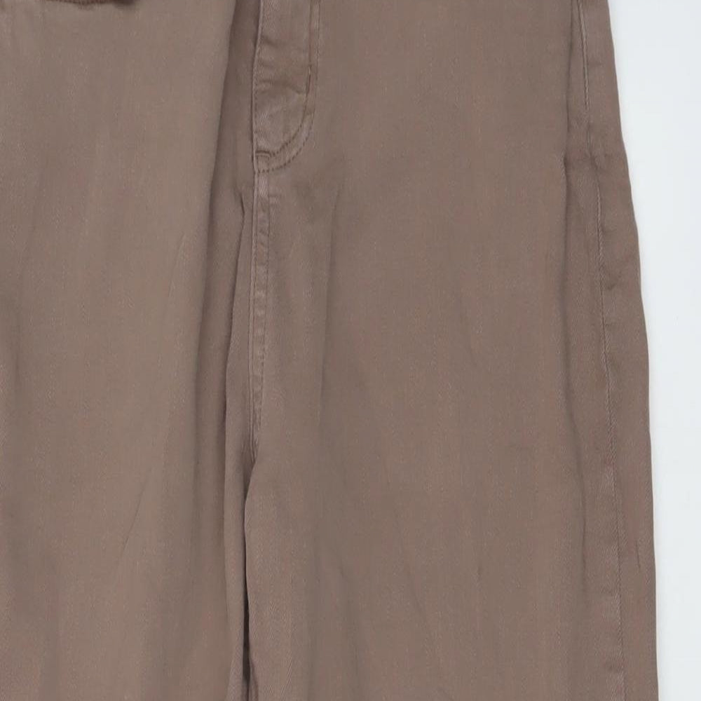 Dolcezza Womens Brown Cotton Straight Jeans Size 8 L27 in Regular Button