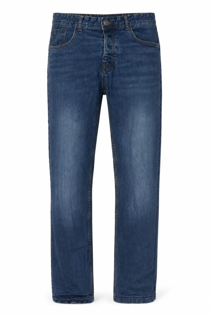 Denim & Co. Mens Blue Cotton Straight Jeans Size 32 in L31 in Regular Button