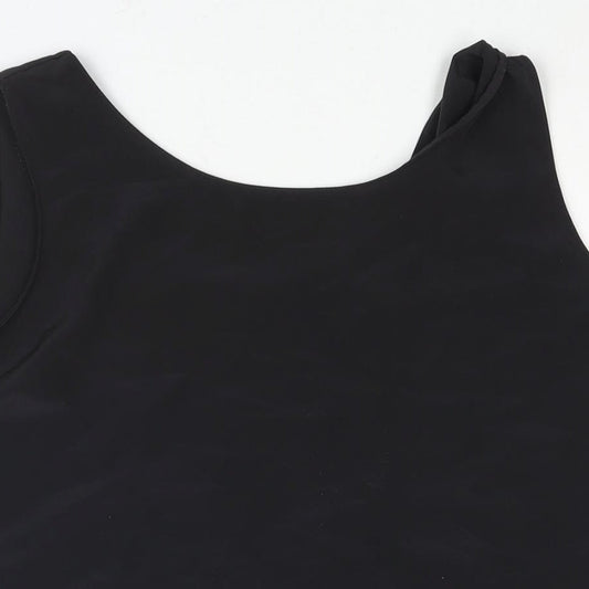St Michael Womens Black Polyester Camisole Blouse Size 14 Scoop Neck