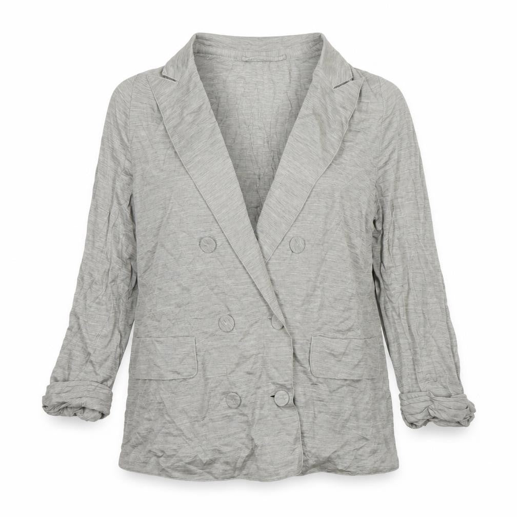 Phillp Drum Womens Grey Jacket Blazer Size M Button