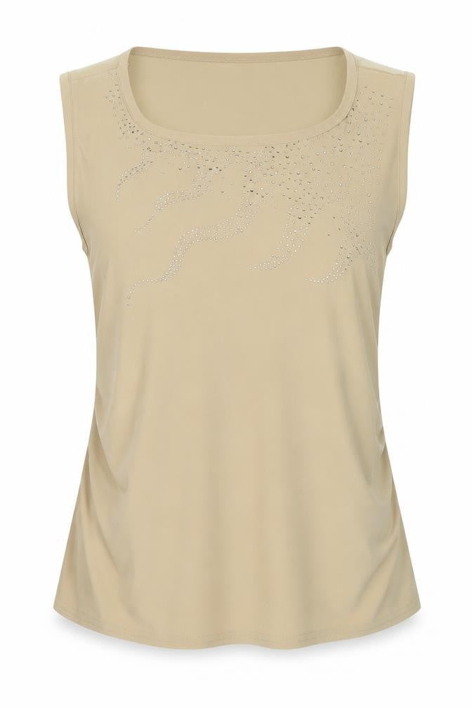 Womens UK Size 12 Two Tone Beige Elastane Tank