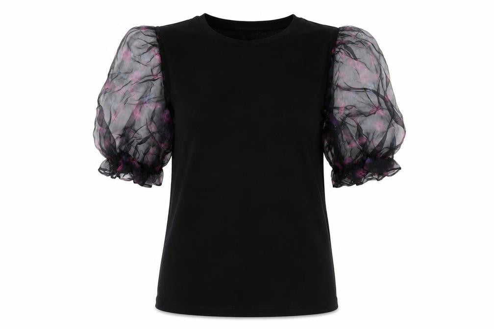 Dorothy Perkins Womens Black Cotton Basic T-Shirt Size 14 Round Neck