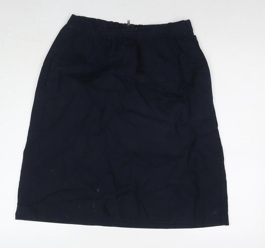 Gap Womens Blue Cotton A-Line Skirt Size M Zip