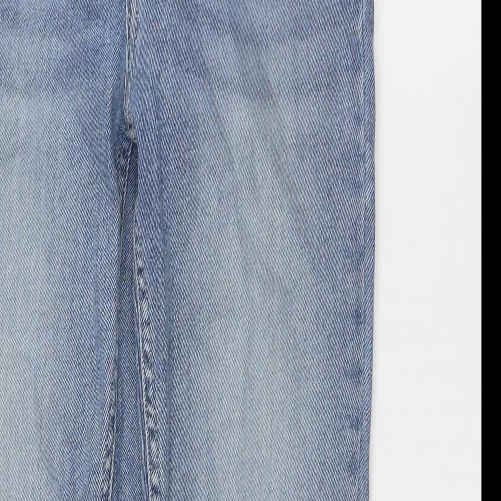 Jack Wills Womens Blue Cotton Skinny Jeans Size 26 in L29 in Slim Button - High Waist