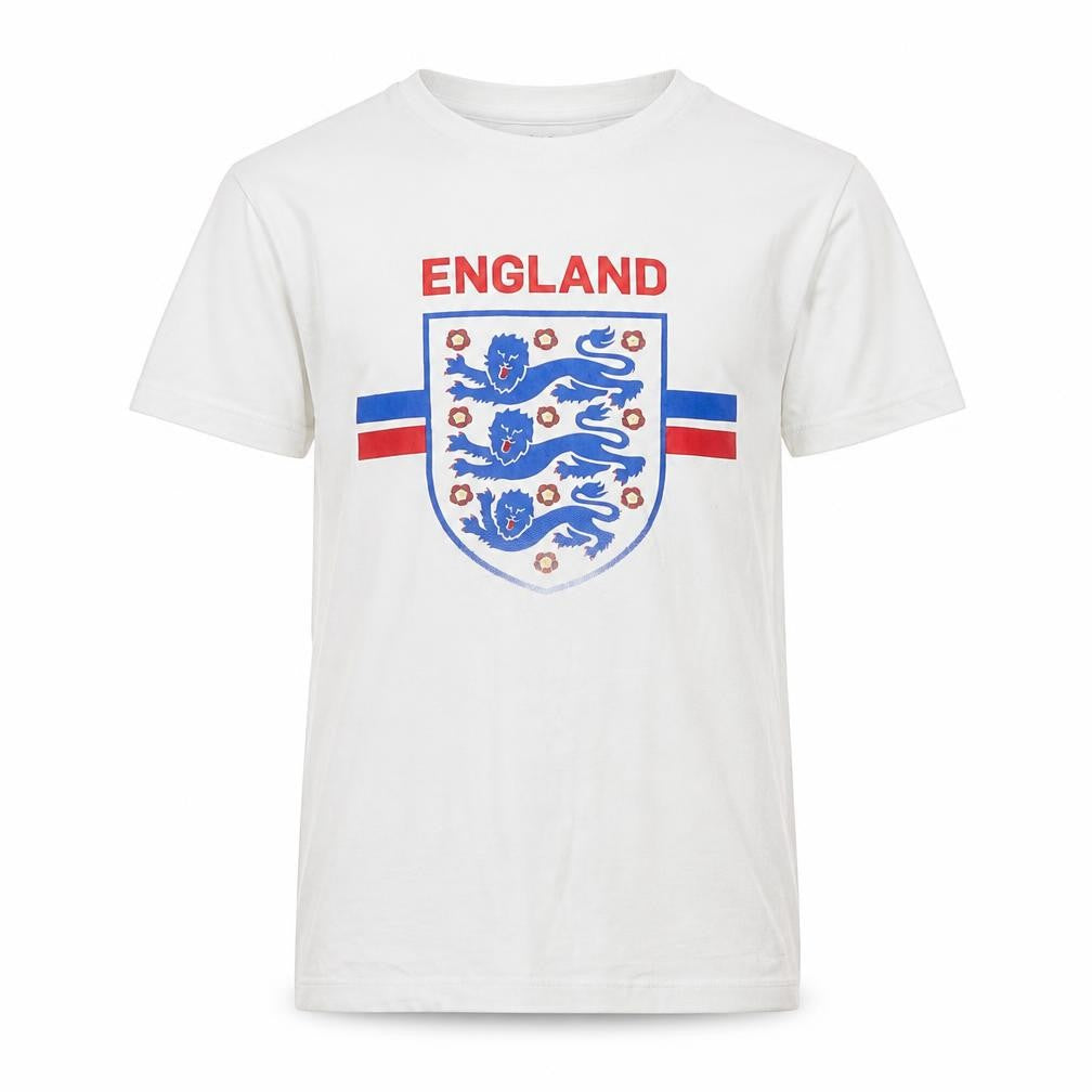 Front view of Marks & Spencer girls’ white cotton ringer t-shirt, size 11-12, years crew neck - england