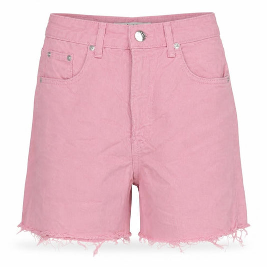 Stradivarius Womens Pink Cotton Cut-Off Shorts Size 6 Regular Tie