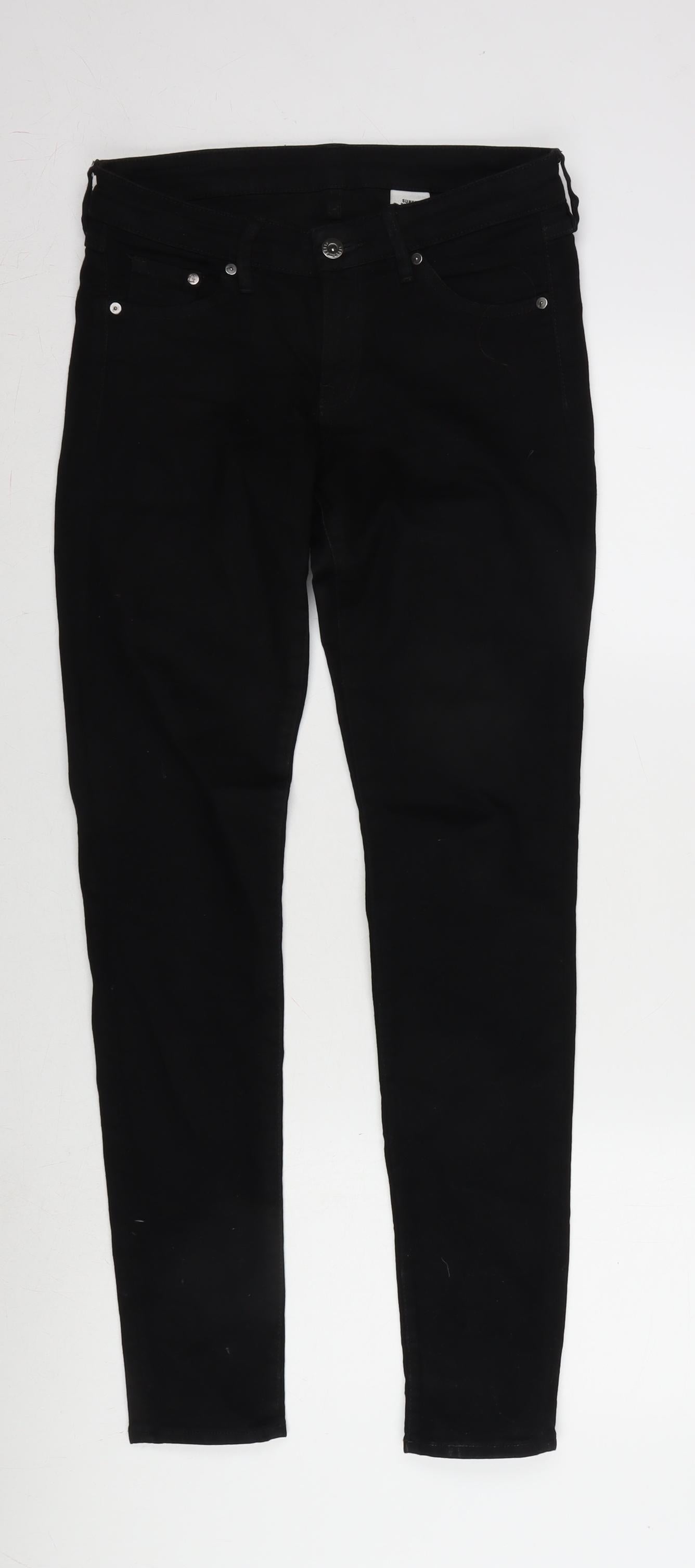 Super Skinny Womens Black Cotton Blend Tapered Jeans Size 27 in L32 in Regular Zip