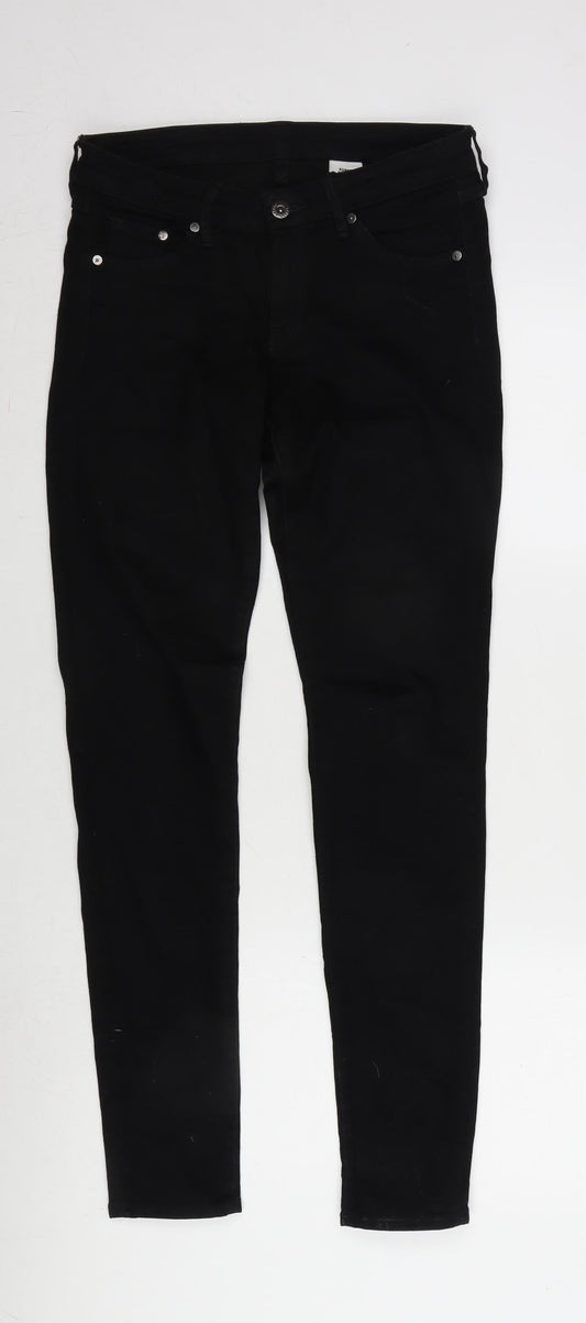 Super Skinny Womens Black Cotton Blend Tapered Jeans Size 27 in L32 in Regular Zip
