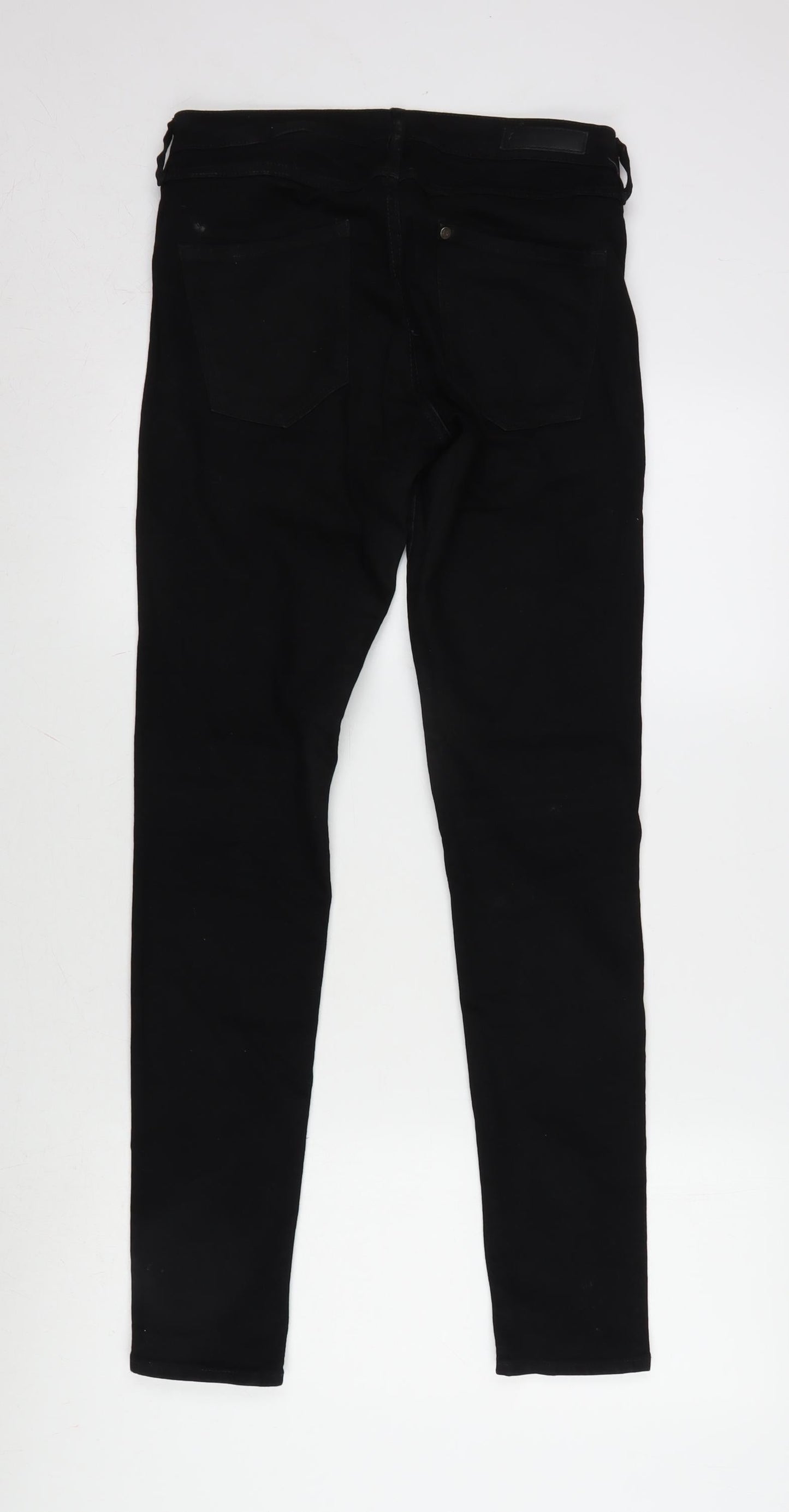 Super Skinny Womens Black Cotton Blend Tapered Jeans Size 27 in L32 in Regular Zip