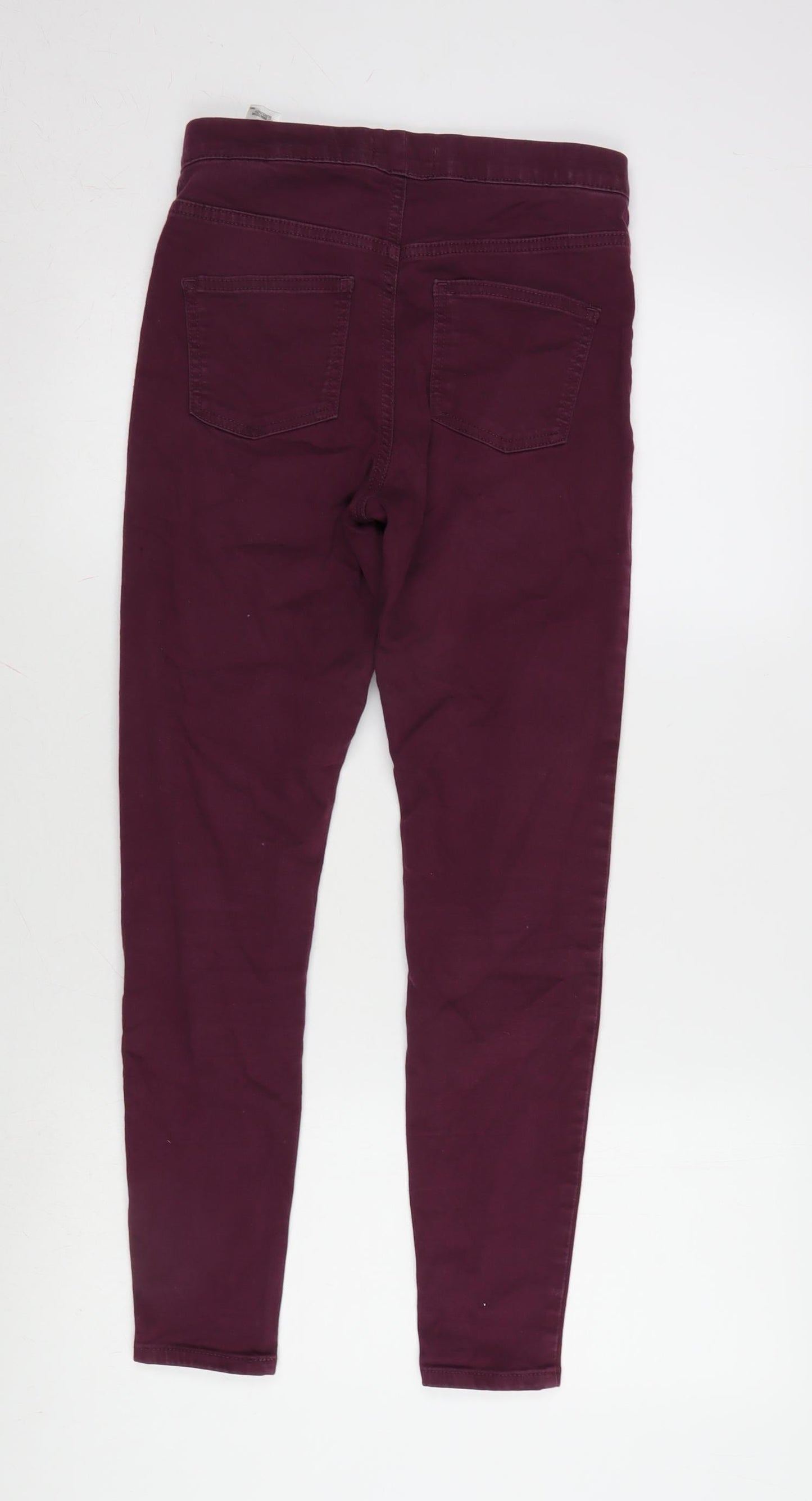Marks and Spencer Womens Purple Cotton Blend Jegging Jeans Size 8 L26 in Regular