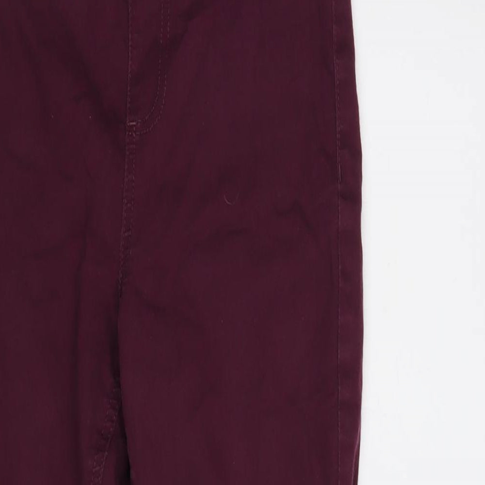 Marks and Spencer Womens Purple Cotton Blend Jegging Jeans Size 8 L26 in Regular