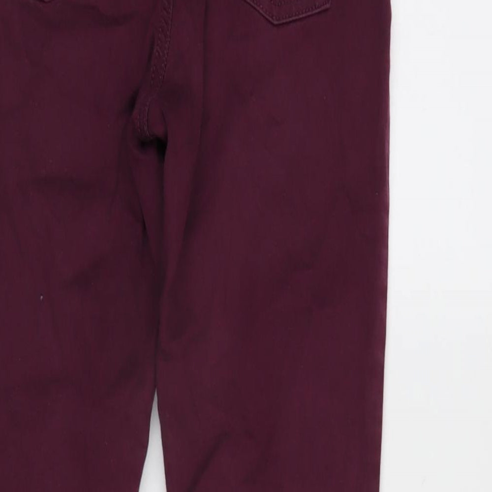 Marks and Spencer Womens Purple Cotton Blend Jegging Jeans Size 8 L26 in Regular