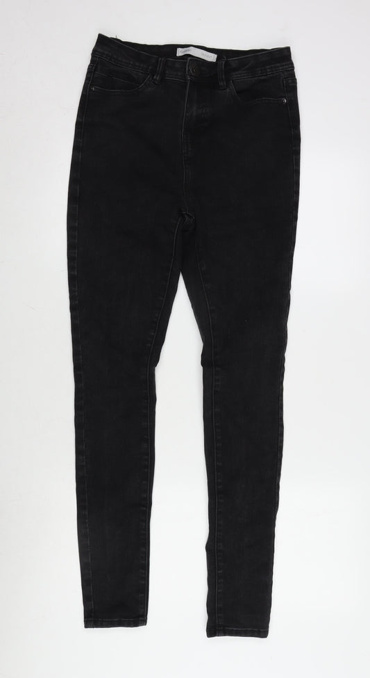 George Womens Grey Cotton Blend Skinny Jeans Size 8 L30 in Regular Zip