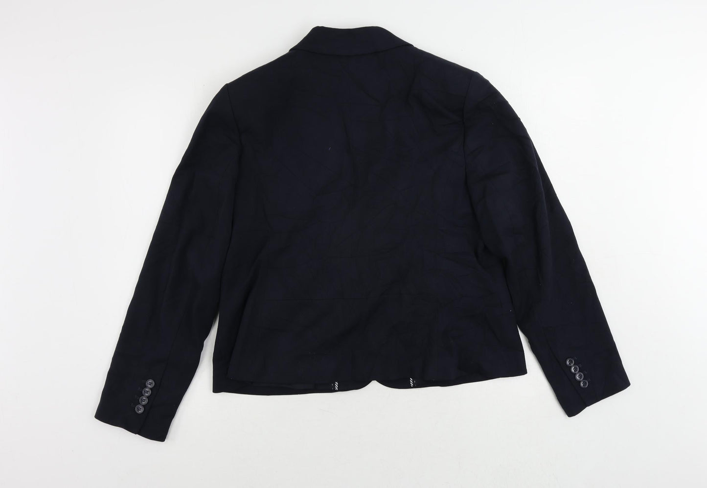 Marks and Spencer Womens Blue Jacket Blazer Size 16 Button