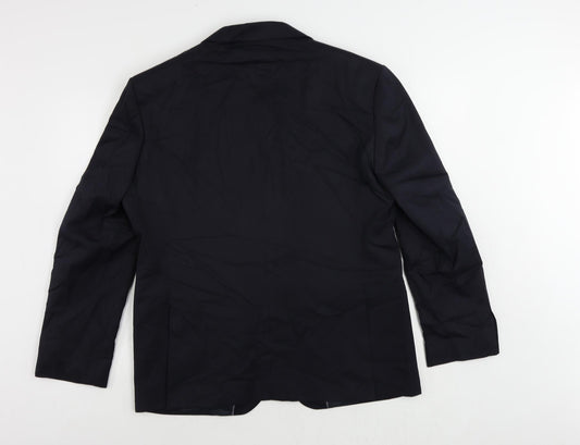 Marks and Spencer Mens Blue Polyester Jacket Suit Jacket Size 42 Regular